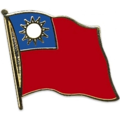 Odznak (pins) 20mm vlajka Taiwan - farebný