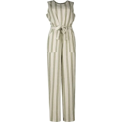 ONLY Гащеризон Only Caro sleeveless jumpsuit - Green (Gray Violet / Stripes Cloud Dancer & Oil Green)