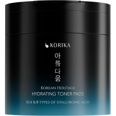 KORIKA Korean Heritage Silk & 8 Types of Hyaluronic Acid Super Hydrating Toner Pads 70 pcs