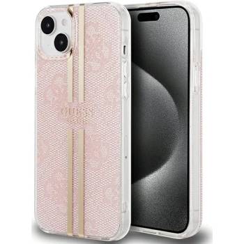 GUESS GUHCP15SH4PSEGP iPhone 15 6.1" pink hardcase IML 4G Gold Stripe (GUHCP15SH4PSEGP)