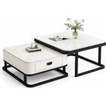 LuxuryForm Design Aragon 70 x 70 / 60 x 60 cm biely / biely mramor 2 ks