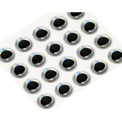 Sybai Epoxidové Oči 3D Epoxy Fish Eyes Rainbow Silver 12mm