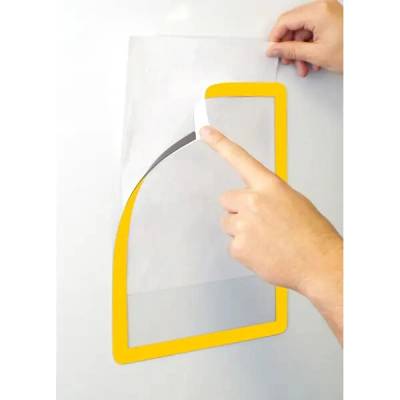 Informační rámečky, značení Frames 4 Docs, magnetické – žlutá, formát A4, balení 10 ks
