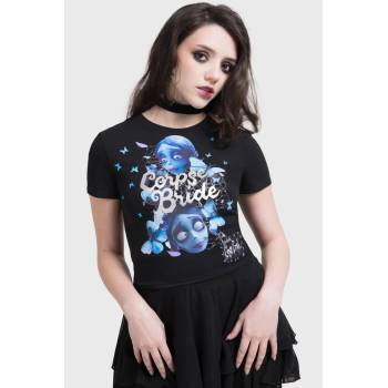 KILLSTAR дамска тениска (топ) KILLSTAR x CORPSE BRIDE - Shrunken - Черна - KSRA012390