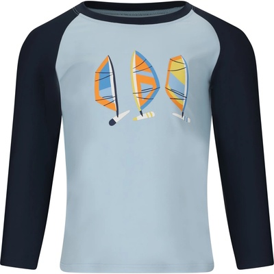 ZIG ZAG Детска плажна тениска от ликра ZIG ZAG Kid's Lassu UVA L/S T-Shirt Lycra - Cerulean - размер 116 (EU) (750-2635-0113)
