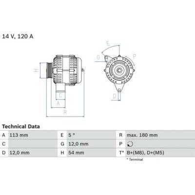 generátor BOSCH 0 986 083 300