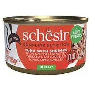 Schesir Cat C&B Wet Adult Tuniak a krevety v želé 85 g