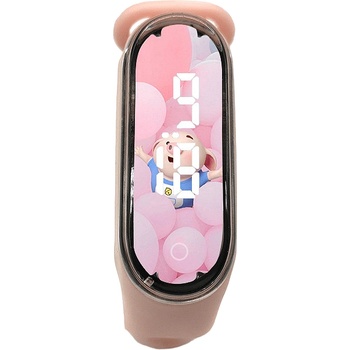 Nubi Детски часовник NUBKI M9, Силиконова каишка, Pig (M9-PINK)
