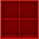 Hammel Furniture Mistral nástěnná knihovna červená 70x70x27 cm