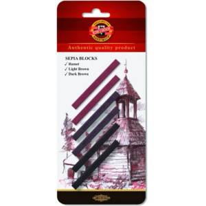 KOH-I-NOOR Set of Sepia Blocks Ком лект изкуствени въглени 7 mm 6 бр (4392006001BL)