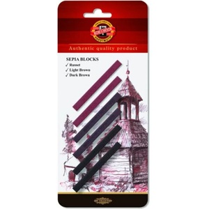 KOH-I-NOOR Set of Sepia Blocks Комплект изкуствени въглени 7 mm 6 бр (4392006001BL)