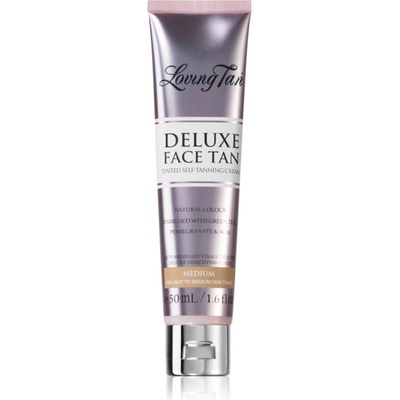 Loving Tan Deluxe Face Tan автобронзант крем за лице цвят Medium 50ml