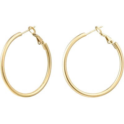 Ornamenti pozlacené náušnice Basic Medium Hoops gold OOR300101