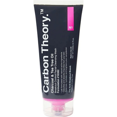 Carbon Theory Čisticí pleťový gel Charcoal & Tea Tree Oil Breakout Control 200 ml