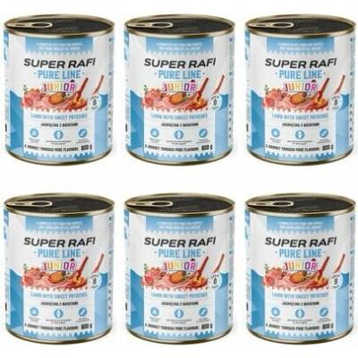 Super Rafi Pure Line Junior jahňacie so sladkými zemiakmi 6 x 800 g