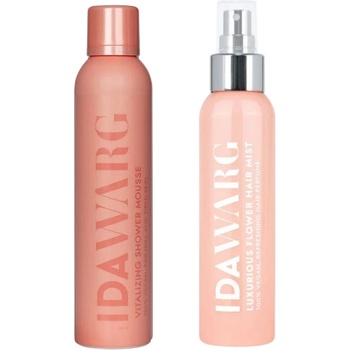 IDA WARG Сет Грижа за коса и тяло СЛЪНЧЕВА ФЕЕРИЯ IDA WARG Vitalizing Shower Mousse & Luxurious Flower Hair Mist Perfume