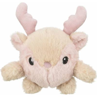 Trixie vánoční sobík kulička 18 cm se zvukem krémová