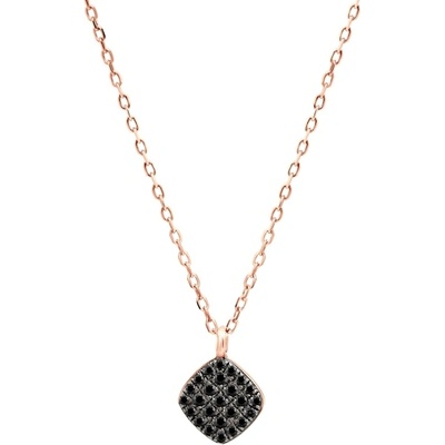 SAVICKI Колие savicki: розово злато. черни диаманти