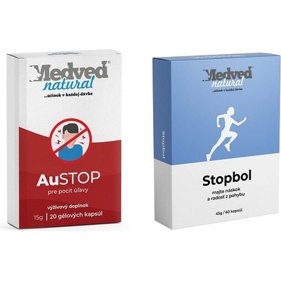 Medveď natural 1x Stopbol 60 kapsúl a 1x Austop 20 kapsúl