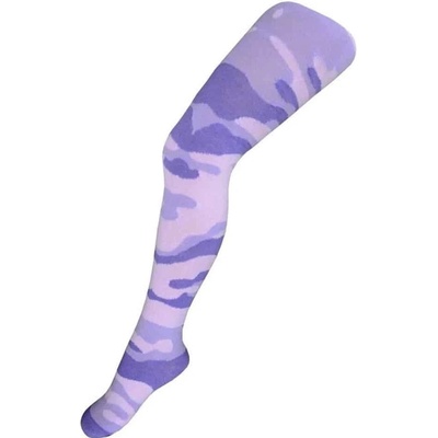 New Baby bavlnené pančucháčky s maskáčovým vzorom svetlo ružovo fialové Béžová