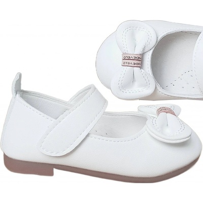 Baleríny s koženou profilovanou stélkou bílé