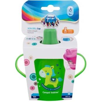 Canpol babies Toys Non-Spill Cup Green 9m+ неразливаща се чаша за бебета 250 ml