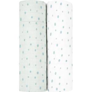KikkaBoo Муселинови пелени Kikkaboo - 80 х 80 cm, 2 броя, Dots Blue (31103010069)