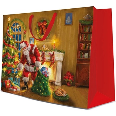 Darčeková taška PAW Santa is Here, maxi 54x16x44 cm