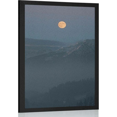 Plakát úplněk měsíce - 20x30 black