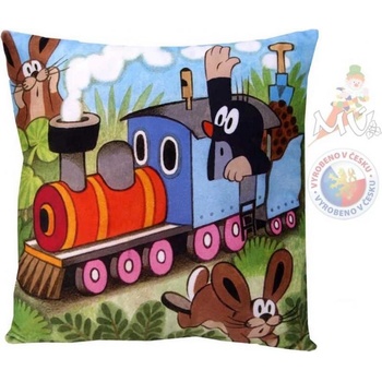Moravská ústředna Polštář Krtek a mašinka 30x30