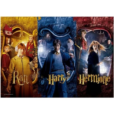 CurePink Harry Potter Harry & Ron & Hermione Mladí čarodějové 50 dílků