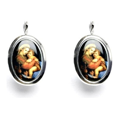 Čištín zlaté Madonna Della Seggiola skleněná madonka M-8 žluté NK 1454