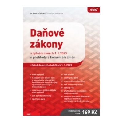 Daňové zákony v úplném znění k 1. 1. 2023 s přehledy a komentáři změn