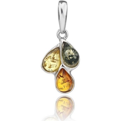 Jan Kos jewellery Stříbrný přívěsek s jantarem MHT 5815 SA00