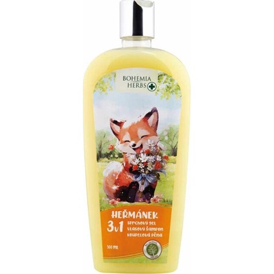 Bohemia Gifts & Cosmetics 3v1 detský gél, šampón a pena harmanček 500 ml