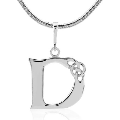 Keltský stříbrný přívěsek písmeno D PRMP13857