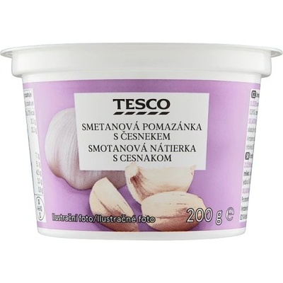 Tesco Smotanová nátierka s Cesnakom 200 g