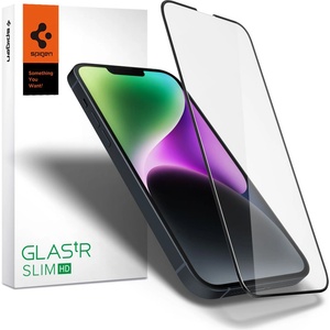 Spigen Протектор за iPhone 13 / iPhone 13 Pro / iPhone 14 / iPhone 16e - Spigen - Glas. tR Slim - Черен