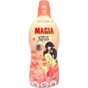  MAGIA омекотител, Супер концентрат, 1.152литра, 64 пранета, Spirit of Japan