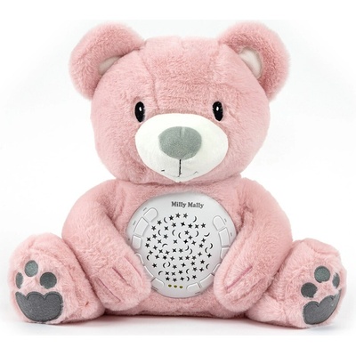 zaspávačik medvedík s projektorom Milly Mally Bear pink