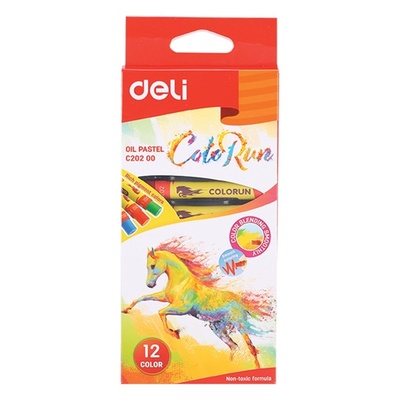 Deli Color Run 12 бр. смесен комплект маслени пастели DEC20200 (DEC20200)