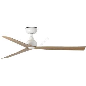 Faro Barcelona Faro 34370 - Таванен вентилатор marine m Ø 125 см кафяв/бял ip44 + с дистанционно управление (fa34370)