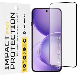 Techsuit Стъклен протектор за Oppo Reno16 F / Reno16 FS - ESD Glass - Techsuit - Черен