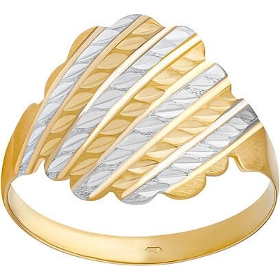 SILVEGO Zlatý prsten Aladin ze žlutého a bílého zlata FNNNP116RGYW