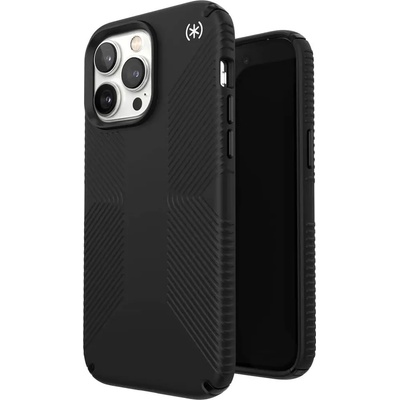 Speck Presidio 2 Grip Case - удароустойчив хибриден кейс за iPhone 14 Pro (черен)