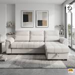 Mebelone Разтегателен диван Auguste Light Grey Универсална Посока