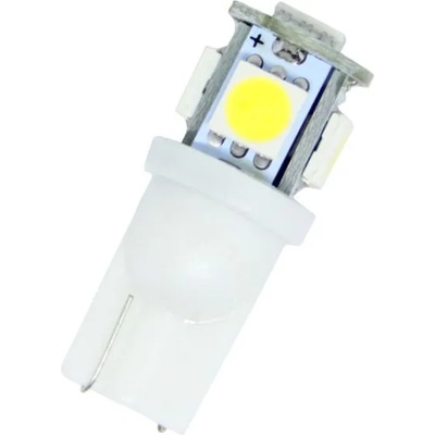 Лед крушки тип t10 с 5 smd диода 5000k (t10w5smd5k)