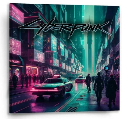 Sablio Obraz Cyberpunk 2077 Město - 50x50 cm