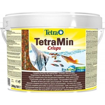 Image 1 of TETRA TetraMin Crisps (Тетрамин Криспс) основна храна за всички видове декоративни рибки на хрупкави дискчета пакет 10 литра