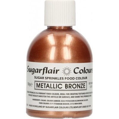 Sugarflair Colours Cakesupplies Jedlé třpytky bronzové - Metallic Bronze 100 g